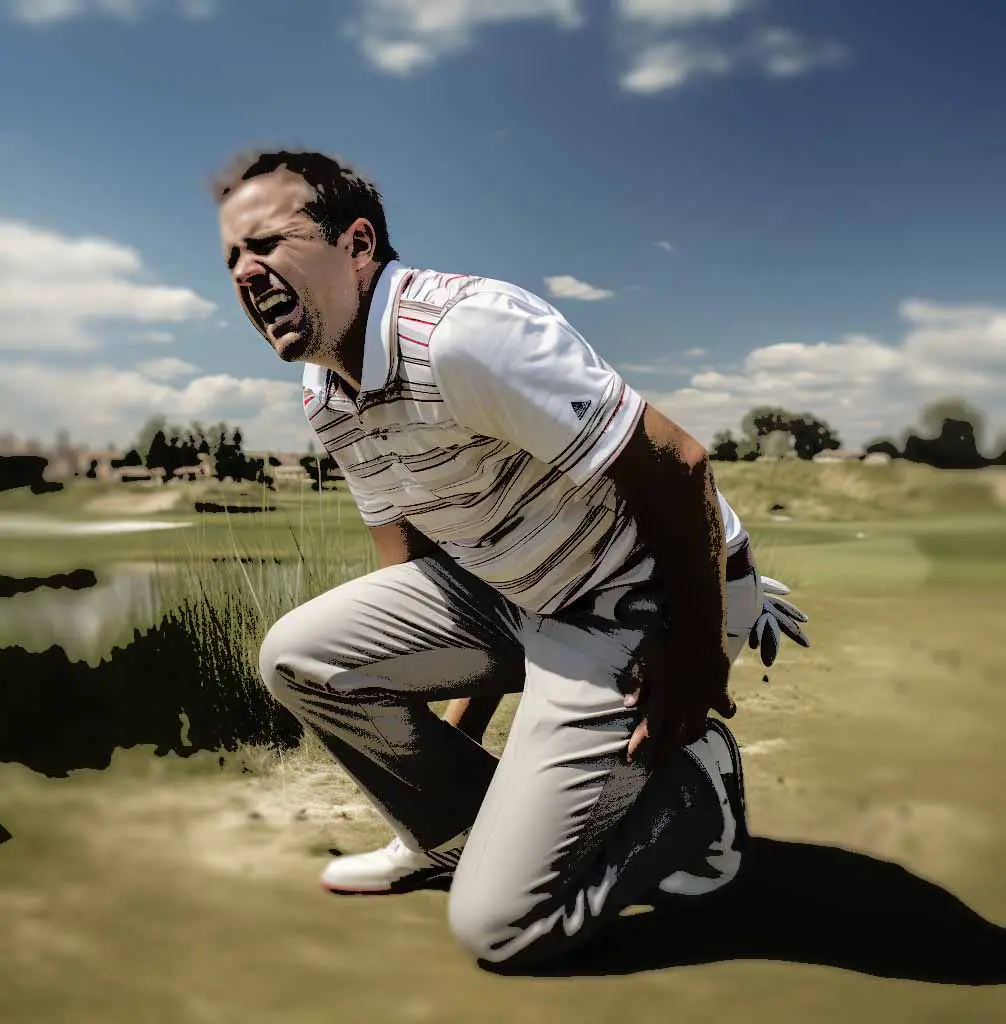 golfer playing with back pain